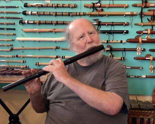Casey Burns playing flute