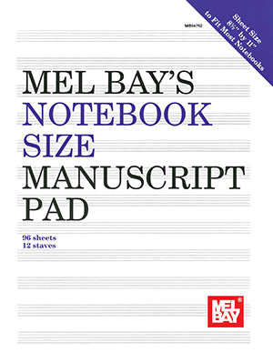 Notebook-Size Manuscript Pad - 12 Staves (Book)