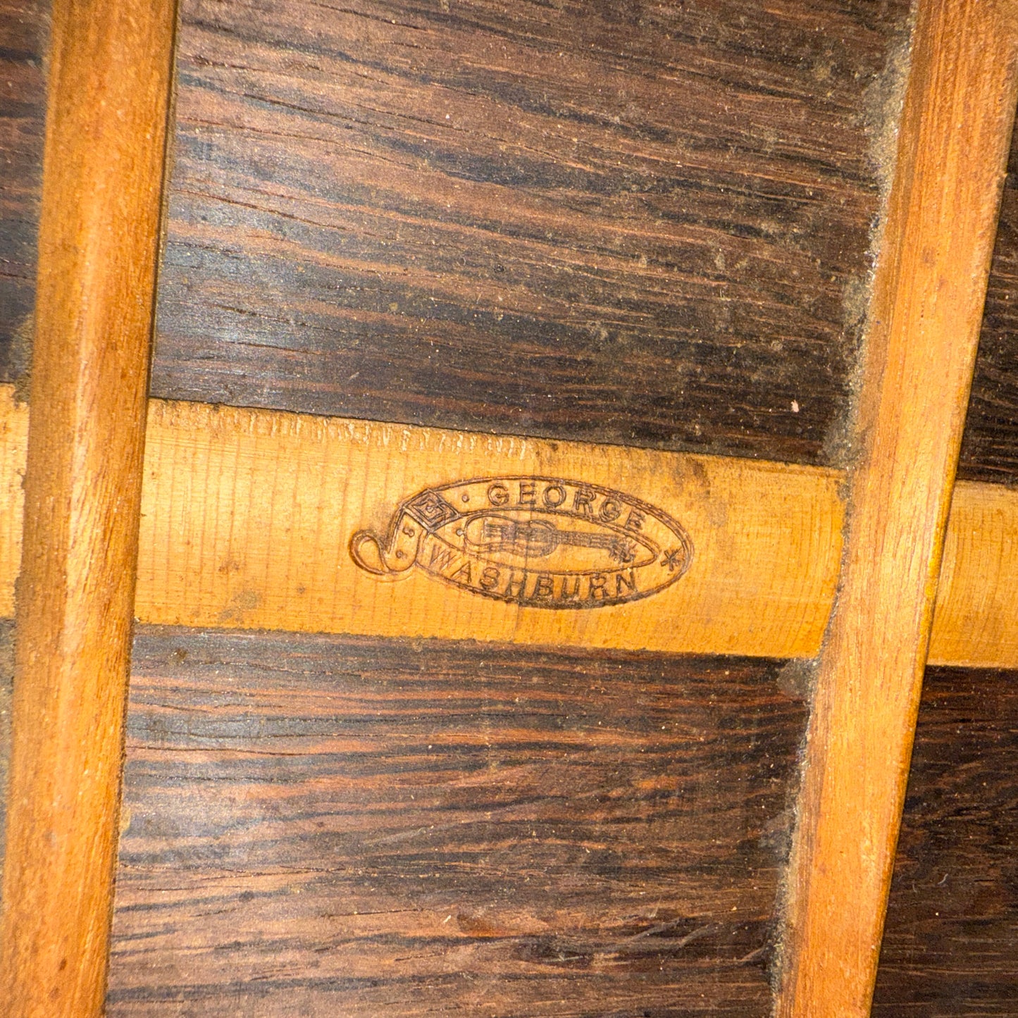 George Washburn Parlor Guitar, Slab Headstock, c. 1886