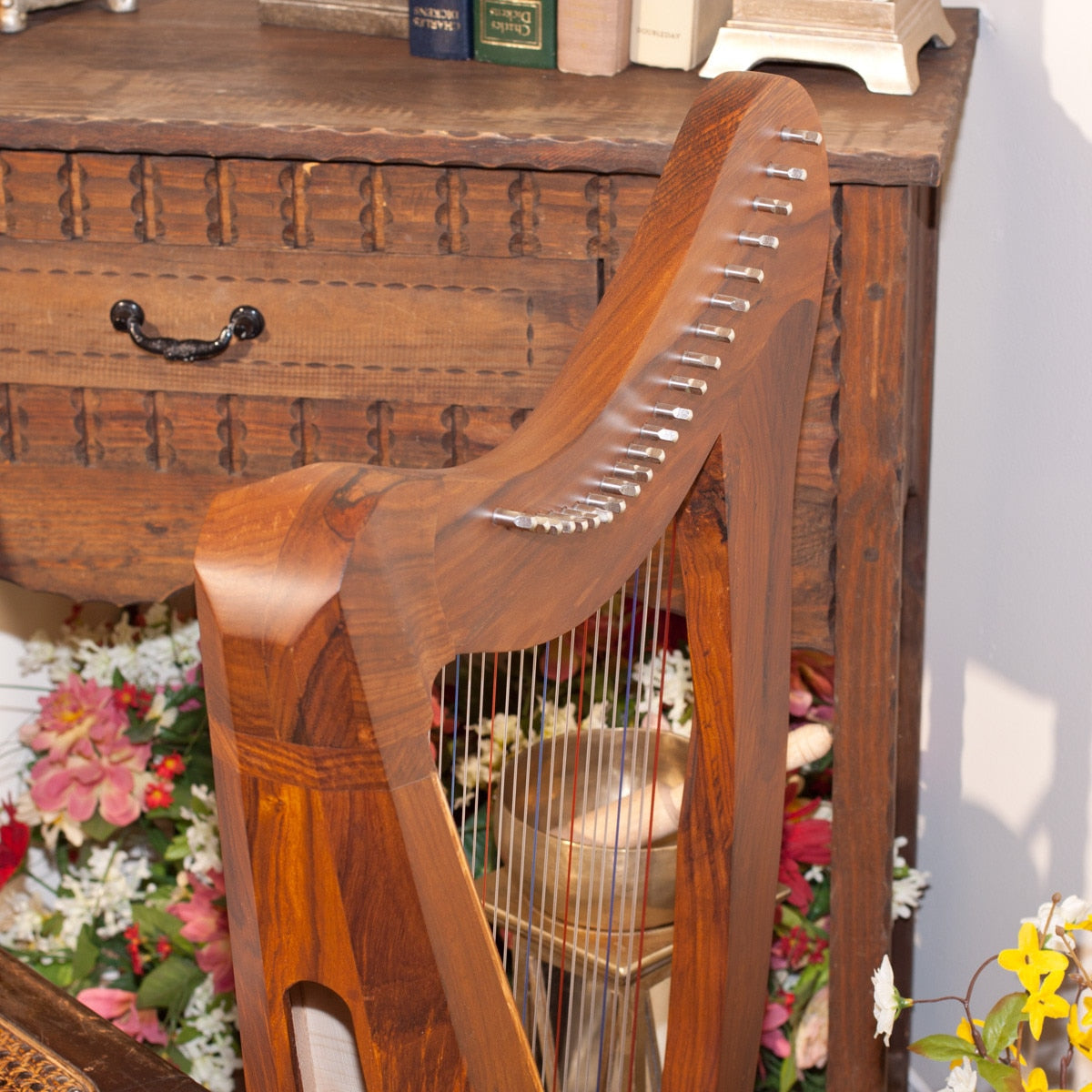 Roosebeck Heather Harp 22-String, Sheesham 5-Panel, Chelby Levers