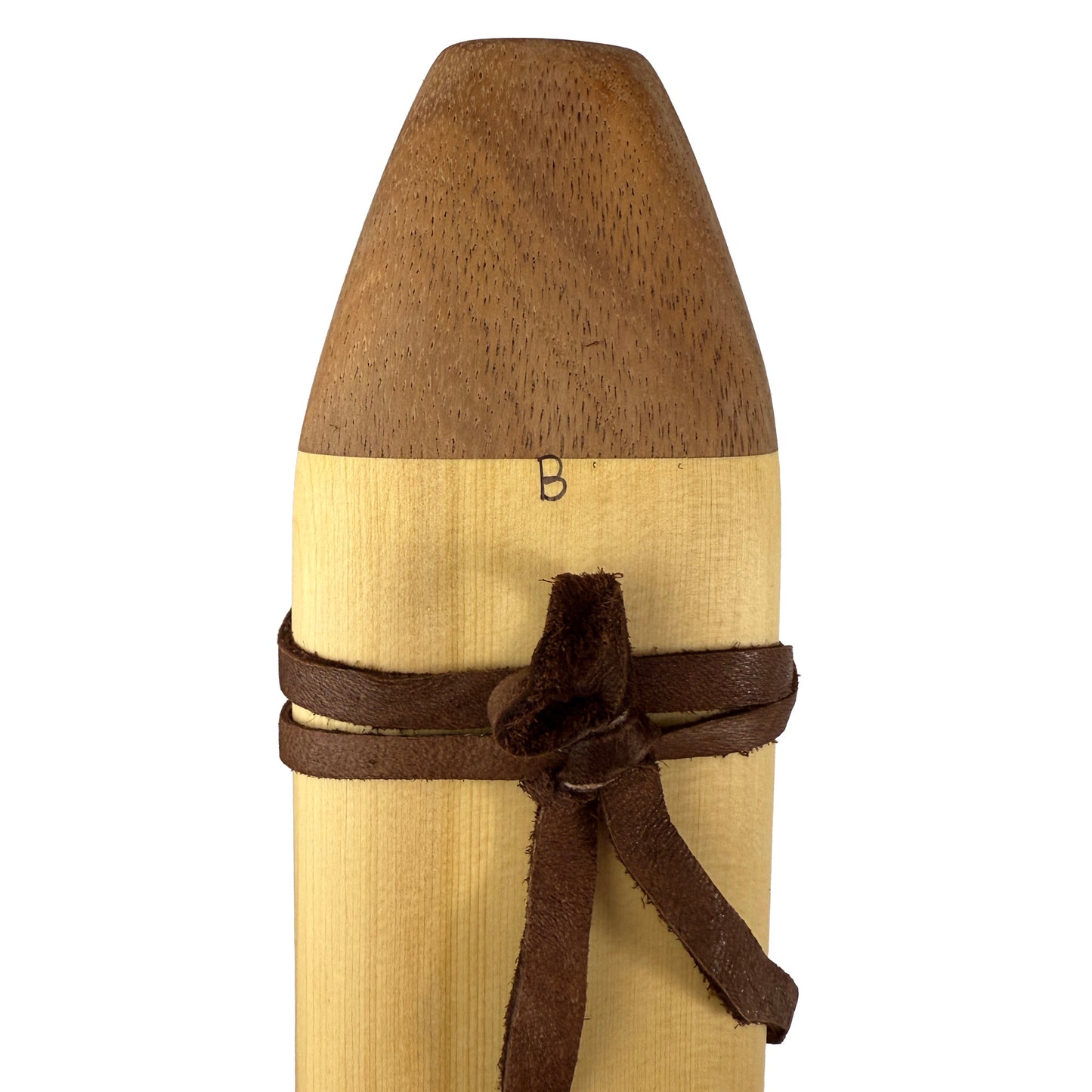 Native American Drone Flute in Low B by Nash Tavewa, Alaskan Yellow Cedar with Acacia Mouthpiece