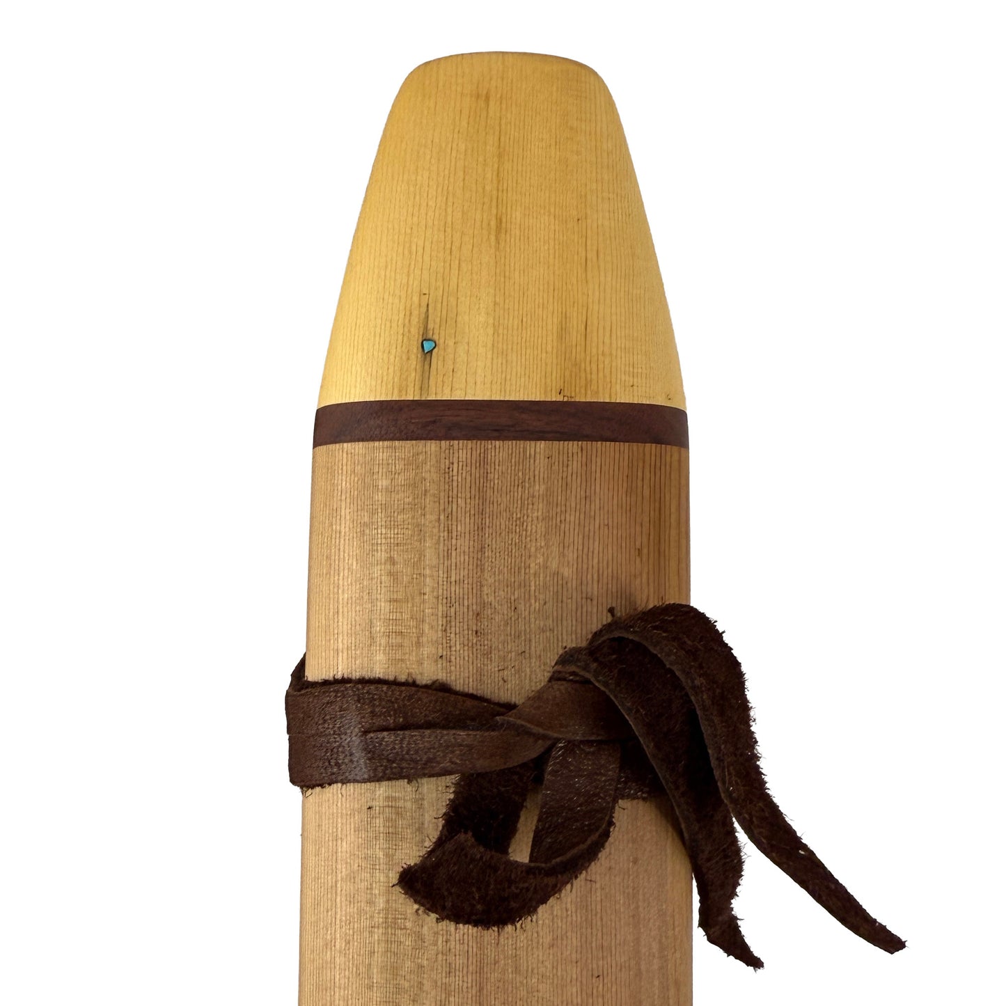 Native American Harmony Double Flute in E minor and B minor by Nash Tavewa, Western Red Cedar with Alaskan Yellow Cedar Mouthpiece