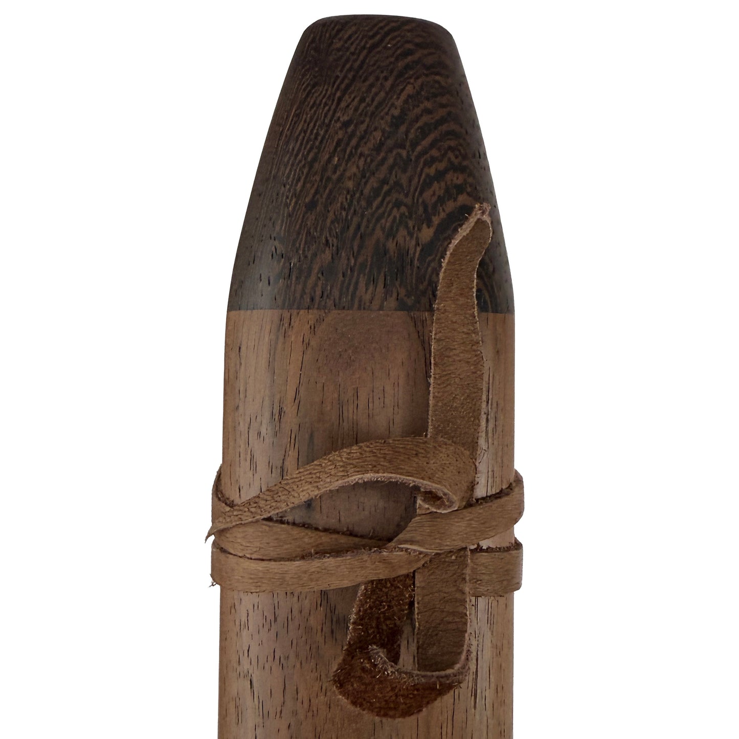 Native American Harmony Double Flute in D minor and A minor by Nash Tavewa, Peruvian Black Walnut with Wenge Mouthpiece