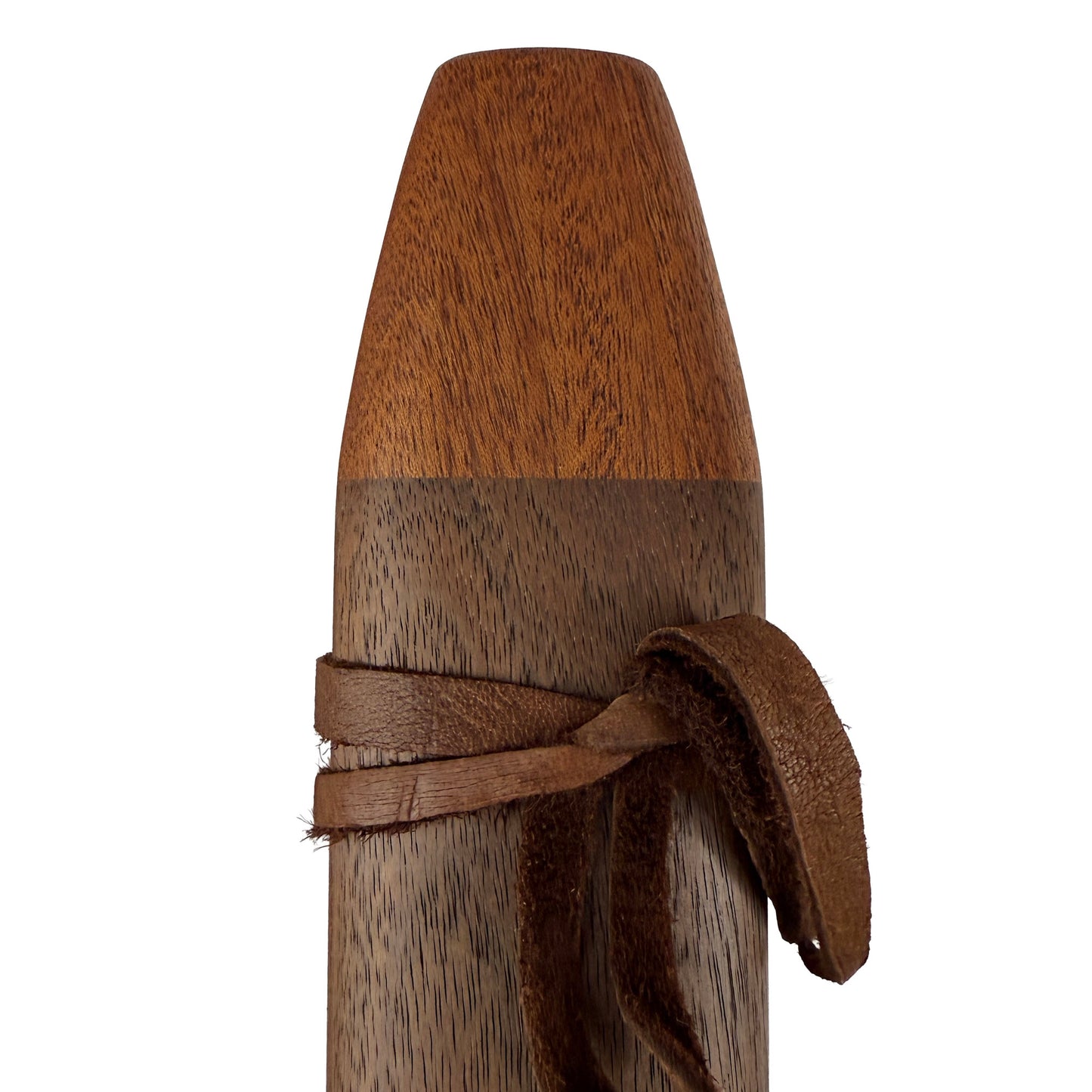 Native American Harmony Double Flute in D minor and A minor by Nash Tavewa, Peruvian Black Walnut with Mahogany Mouthpiece