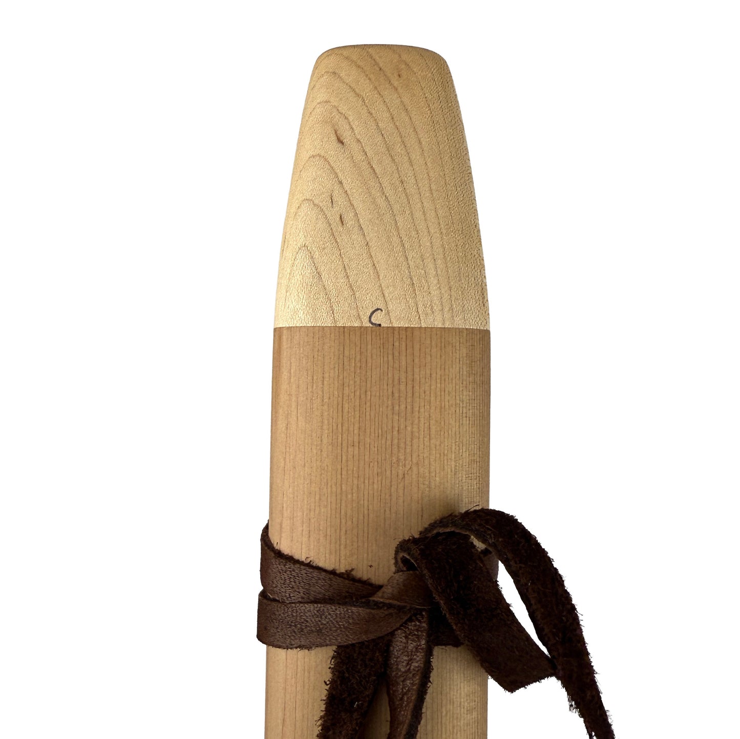 Native American Drone Flute in High C minor by Nash Tavewa, Western Red Cedar with Maple Mouthpiece