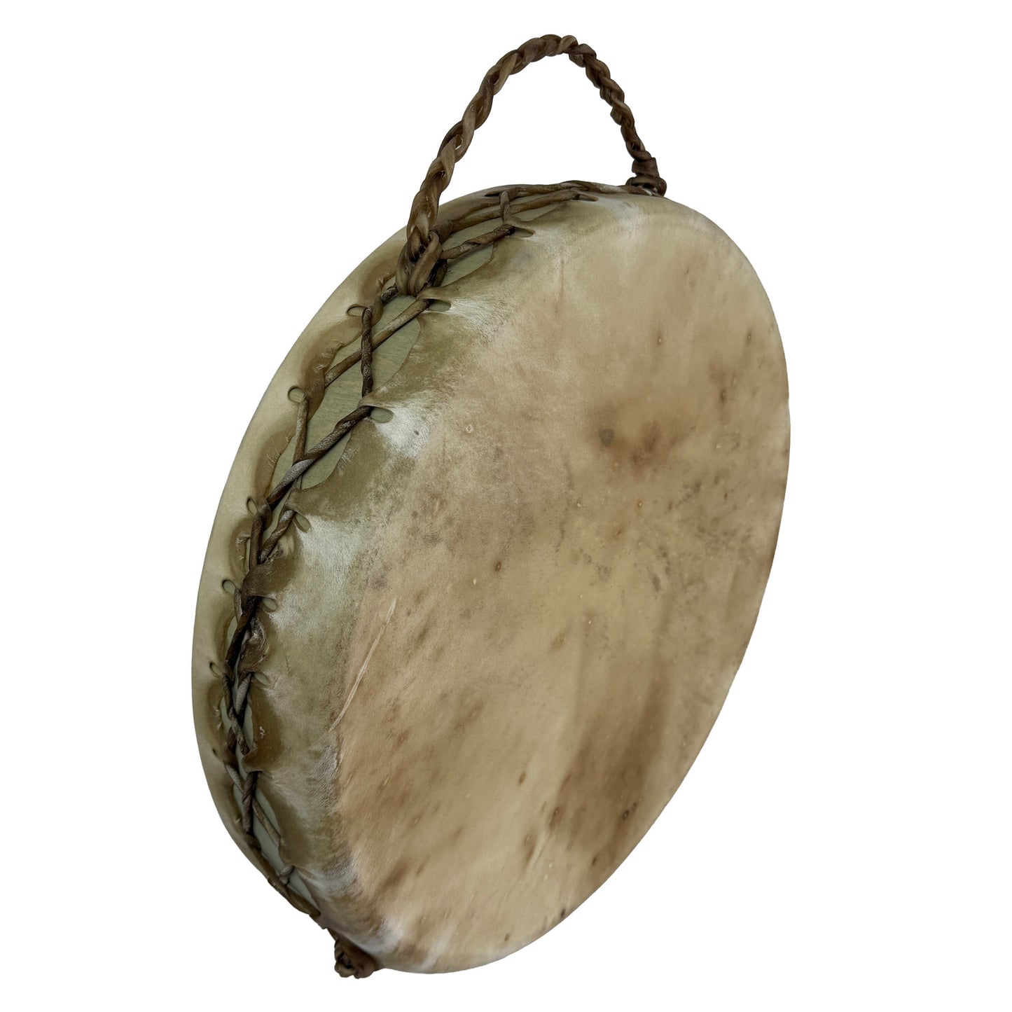 Deerskin Ocean Drum, 18-inch, with Beater, by Nash Tavewa