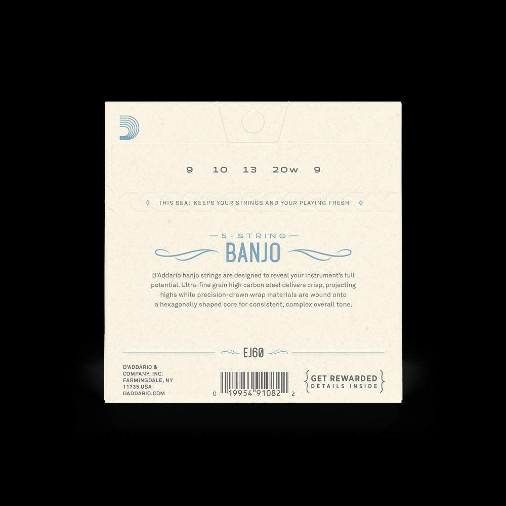 D'Addario 5-String Banjo Light Nickel Wound Strings EJ60