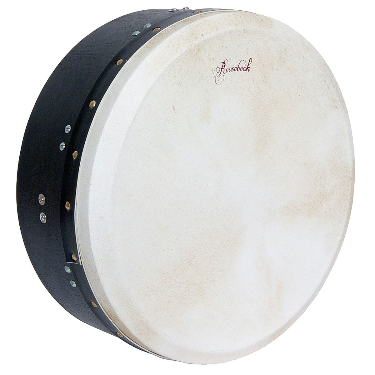 Roosebeck Bodhran, 14"x5", Plywood, Black, T-Bar Bodhrans Roosebeck
