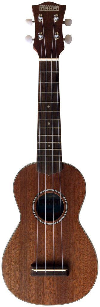 Makai MK-61 Mahogany Soprano Ukulele with White Binding Soprano Ukulele Makai