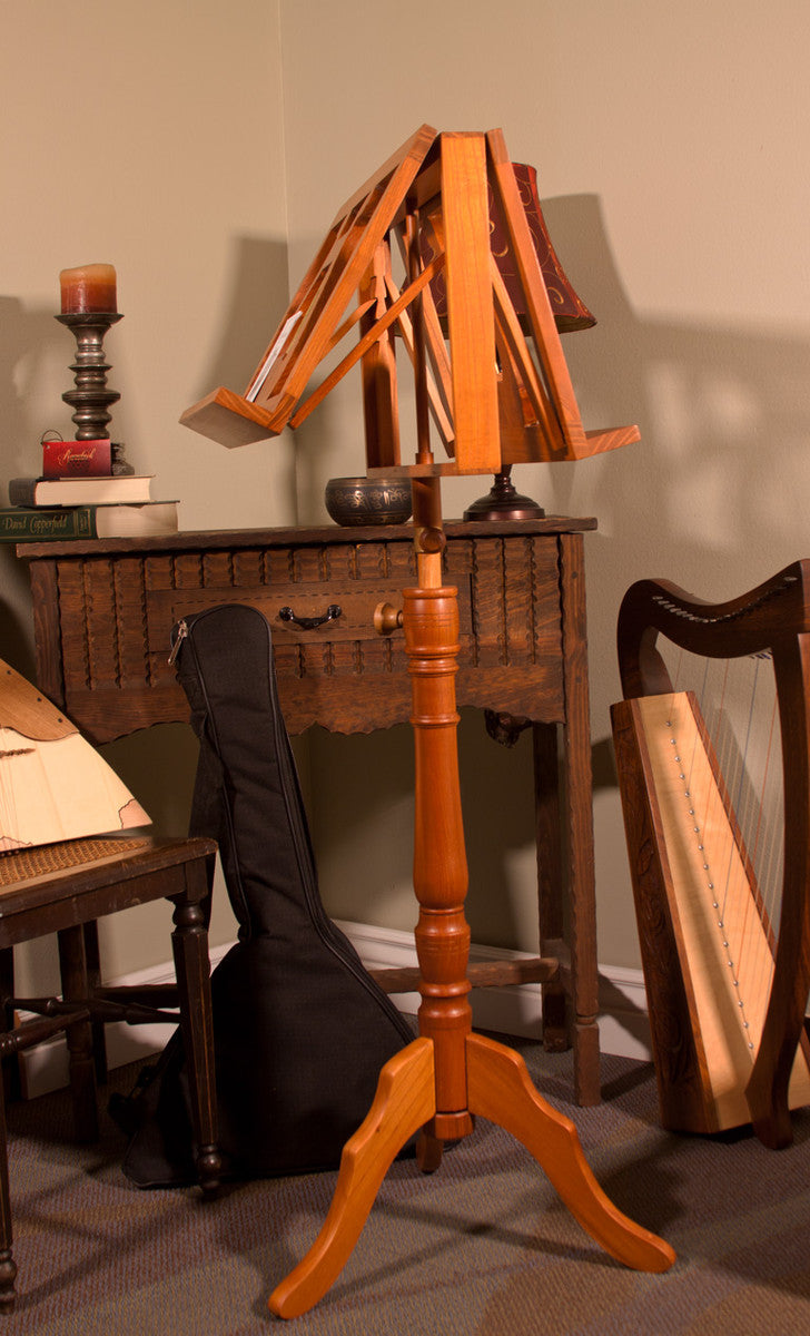 EMS Double Tray Regency Music Stand - Red Cedar Music Stands Early Music Shop