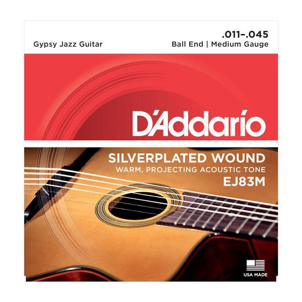 D'Addario Gypsy Jazz Guitar Medium Silver Wound Strings EJ83M Accessories_Strings D'Addario