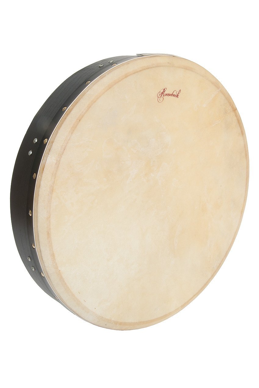 Roosebeck Bodhran, 18"x 3.5", Tune, Black, Single Bodhrans Roosebeck