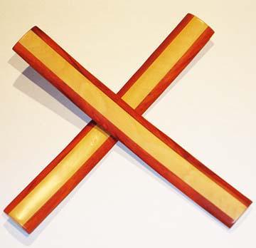 Mr Bones Musical Laminated Bones Vermillion/Boxwood Pair Bones Lark in the Morning