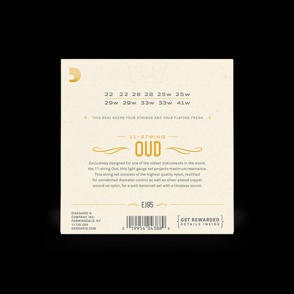 D'Addario Oud Set, Silver on Nylon EJ95 Accessories_Strings D'Addario