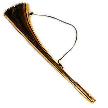 Large Curved Fog Horn, 18" L. , brass Horns Lark in the Morning