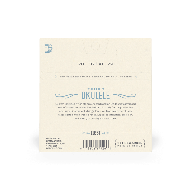 D'Addario Tenor Ukulele Strings EJ65T Accessories_Strings D'Addario