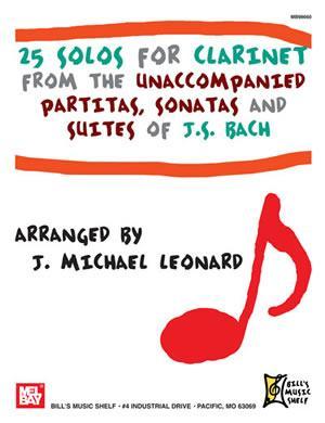 25 Solos for Clarinet - Suites of J.S. Bach Media Mel Bay