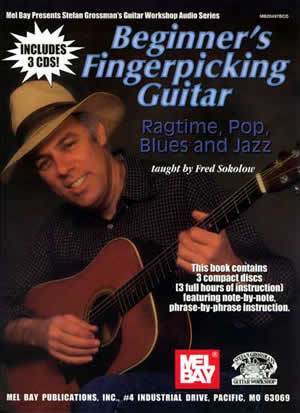 Beginner's Fingerpicking Guitar: Ragtime, Pop, Blues and Jazz Book/3-CD Set Media Mel Bay