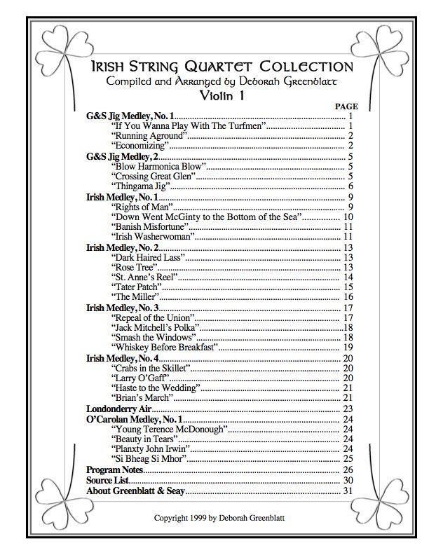 Irish String Quartet Collection - Parts Media Greenblatt & Seay
