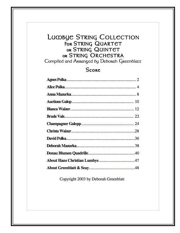 Lumbye String Collection - Score Media Greenblatt & Seay