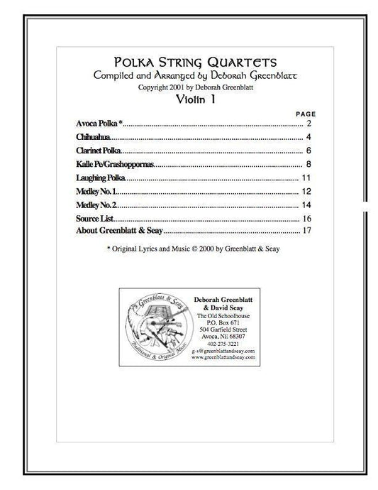 Polka String Quartets - Parts Media Greenblatt & Seay