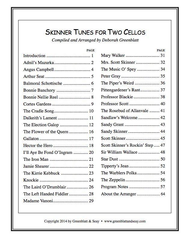 Skinner Tunes for Two Cellos Media Greenblatt & Seay