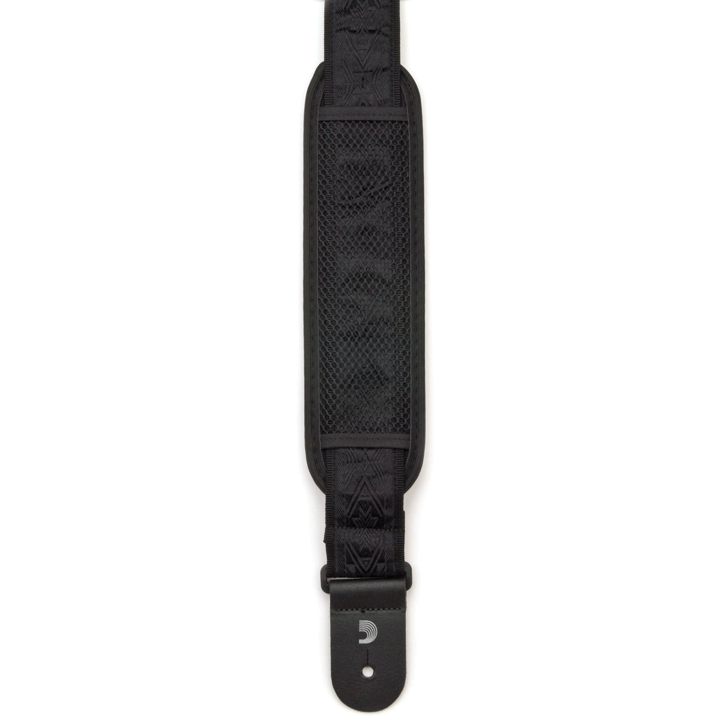 D'Addario Planet Waves 50MM Woven Strap-Black Satin w/ Pad Guitar Straps D'Addario/Planet Waves