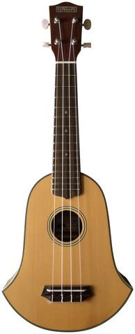 Makai Solid Top Series With White Binding Bell-Shaped Soprano Ukulele MK-70BL Ukuleles Makai   