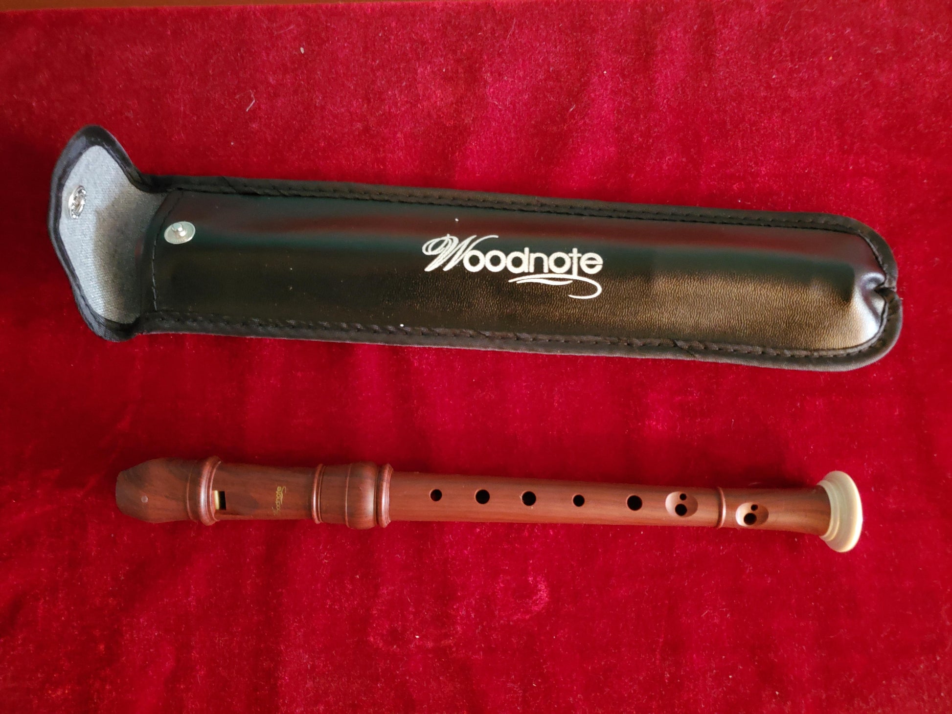 Woodnote Sopranino Baroque Recorder Wood Grain/Ivory Color Recorders Woodnote Music USA   