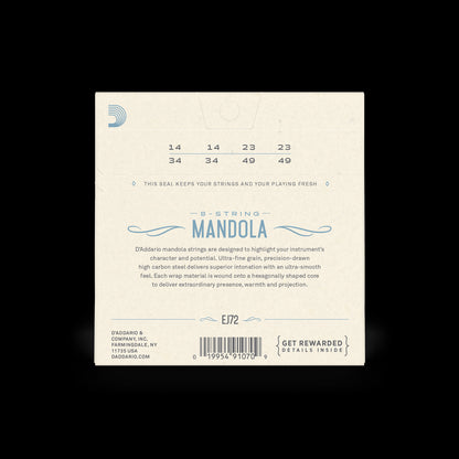 D'Addario 8-String Mandola Phosphor Bronze Strings Light Gauge EJ72 Accessories_Strings D'Addario   
