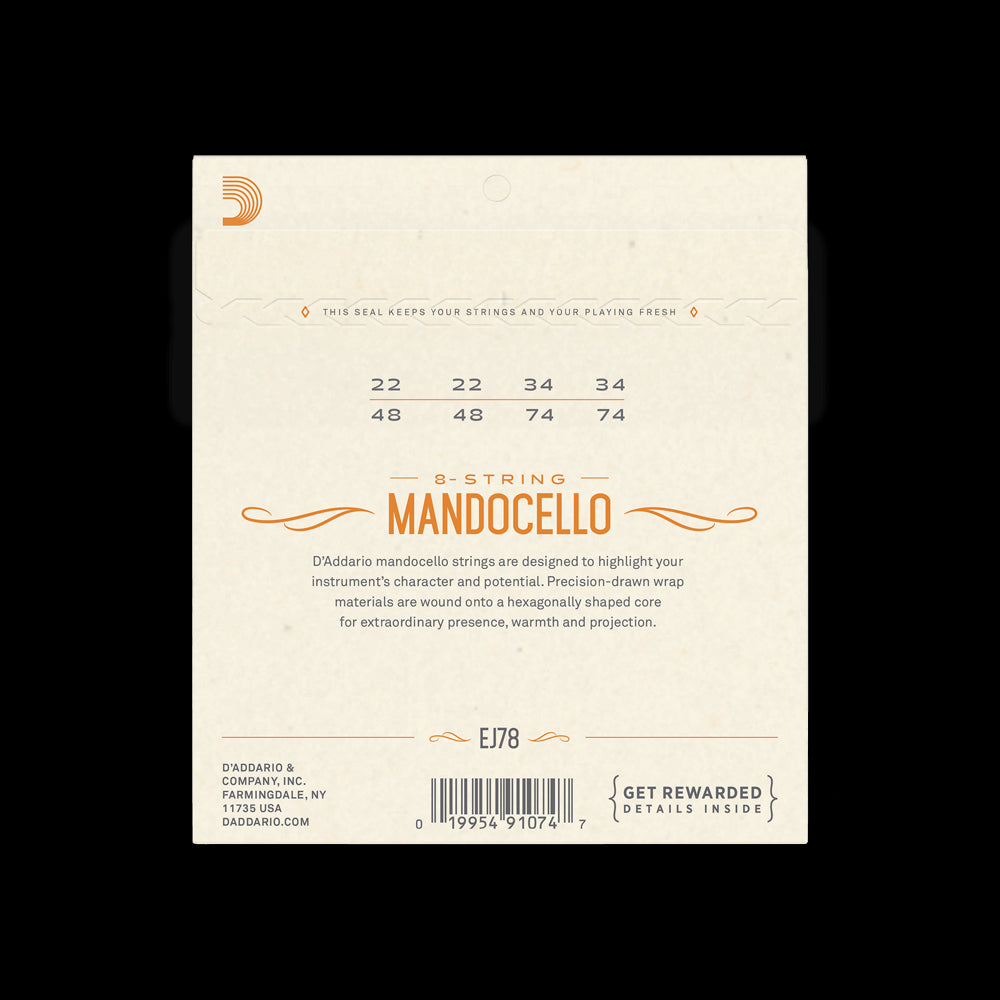 D'Addario Mandocello Phosphor Bronze Strings EJ78 Accessories_Strings D'Addario   