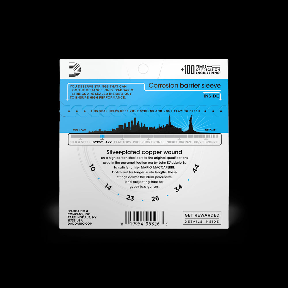 D'Addario Gypsy Jazz Guitar Light Silver Wound Strings EJ83L Accessories_Strings D'Addario   