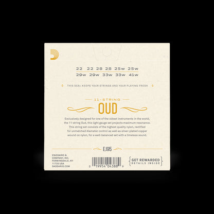D'Addario Oud Set, Silver on Nylon EJ95 Accessories_Strings D'Addario   