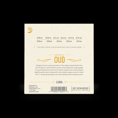 D'Addario Arabic Oud Silver-Plated Copper String Set EJ95A Accessories_Strings D'Addario   