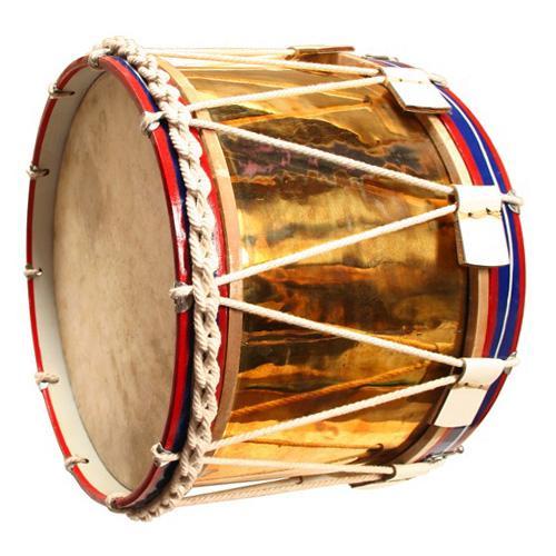 Rope Tension Side Drum, 18" Brass Shell Stick Drums Lark in the Morning   